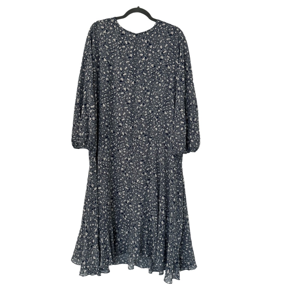 Anthropologie Milan Midi Dress Oversized Cheetah Print Dress Gray Size 6‎